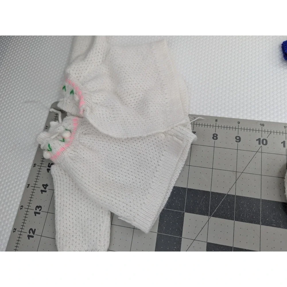 Knit‎ Doll Outfit Sweater Tights Booties Lot Vintage
